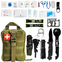 Zestaw survivalowy przetrwania Redleaf Max 32 ELEMENTY NÓŻ LATARKA PIŁA APTECZKA TORBA