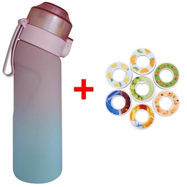 Butelka Air Water Up/butelka na wodę smakową - 650 ml - 7 kapsułek w zestawie - Camping Sport Gradient różowy - Other