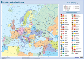Europa. Mapa ścienna polityczna w tubie 1:10 000 000