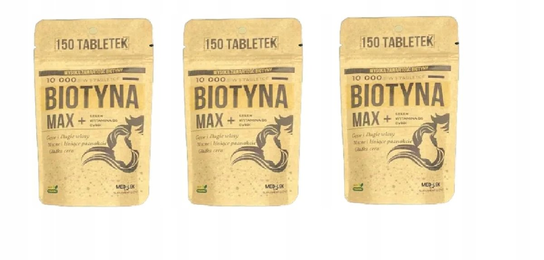 3x Biotyna Max 150 tabletek Amed