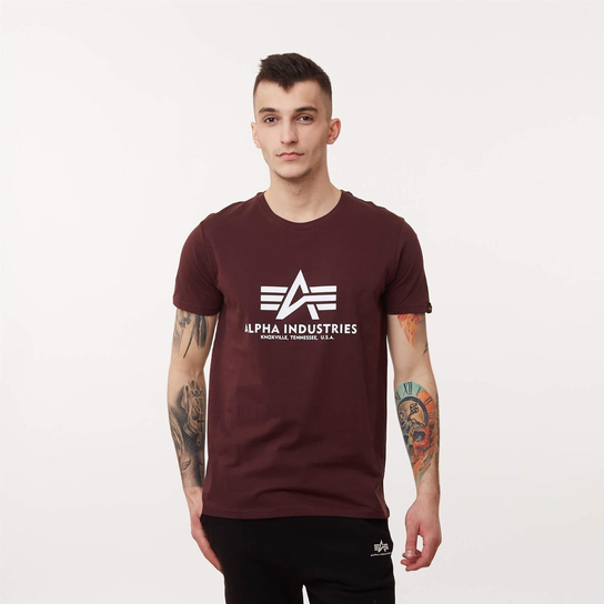 Alpha Industries BASIC T-SHIRT DEEP MAROON - XL Alpha Industries