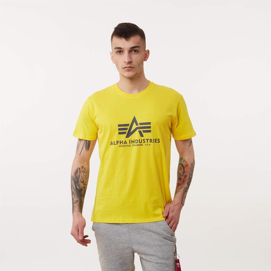 Alpha Industries BASIC T-SHIRT EMPIRE YELLOW - S Alpha Industries