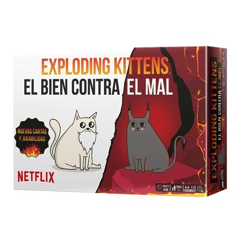 ASMODEE EXPLODING KITTEN Gra planszowa Good VS Evil - wersja hiszpańska ASMODEE