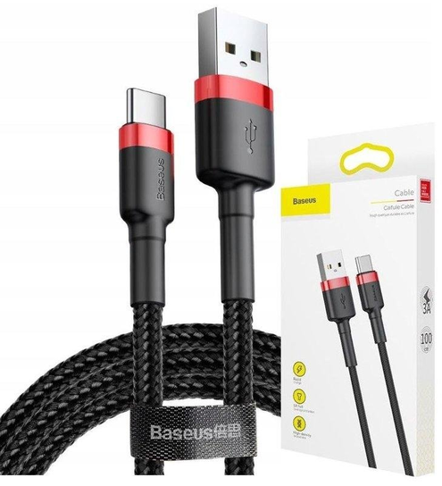 BASEUS Szybki Kabel USB USB-C 1 m do Ładowarki Szybkiego Ładowania 3A QC PD Baseus
