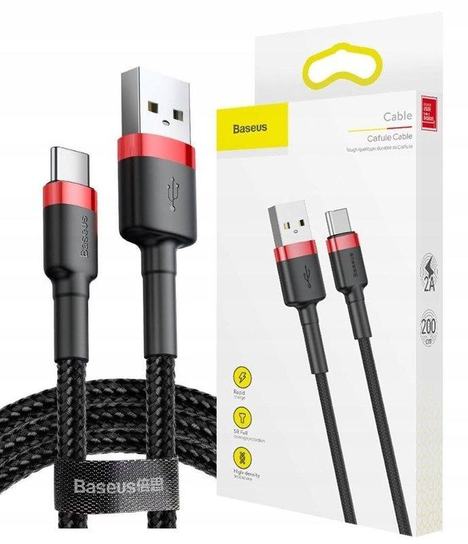 BASEUS Szybki Kabel USB USB-C 2 m do Ładowarki Szybkiego Ładowania QC PD Baseus