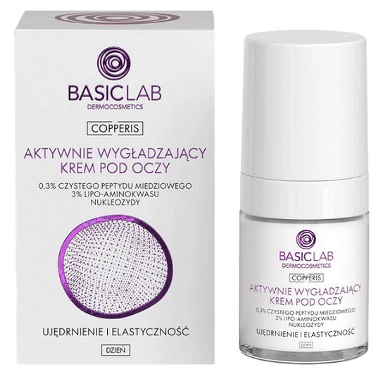 Basiclab, Aktywnie Wygładzający Krem Pod Oczy, 18ml BasicLab