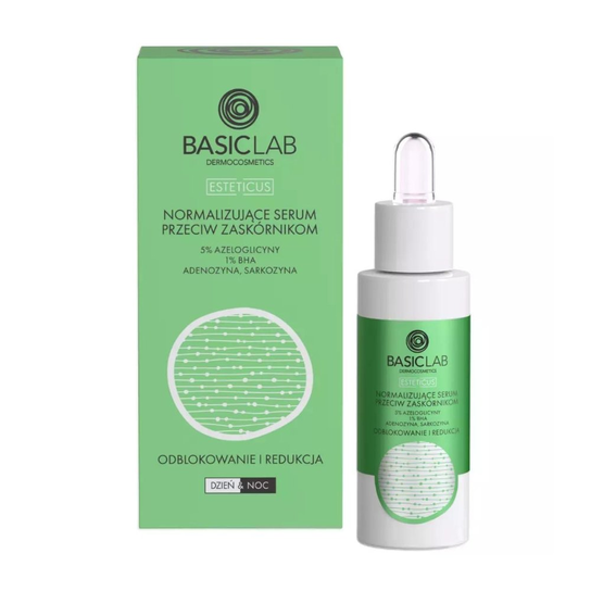 Basiclab Dermocosmetics, Serum normalizujące przeciw zaskórnikom, 30ml BasicLab