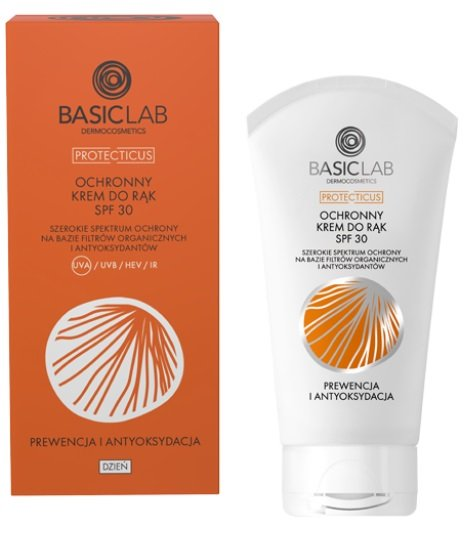 BasicLab, Ochronny Nawilżajacy Krem Do Rąk Spf 30 75ml BasicLab