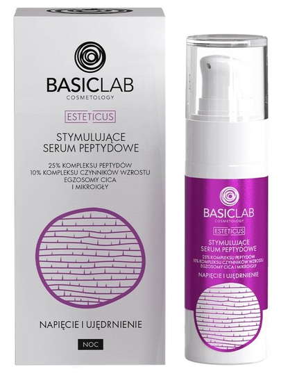 BasicLab, Stymulujące Serum Peptydowe Na Noc 25%, 30ml BasicLab