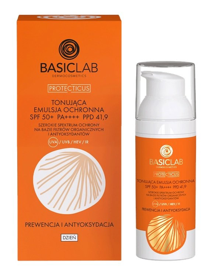 Basiclab Tonująca Emulsja Ochronna Spf50+ 50Ml BasicLab