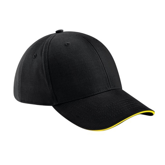 Beechfield Athleisure 6 Panel Cap (OS / Czarny) Beechfield