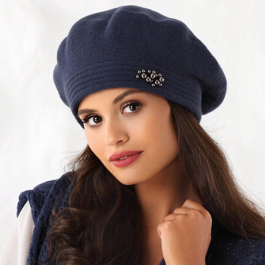 Beret damski LAVINIA Granat Pawonex