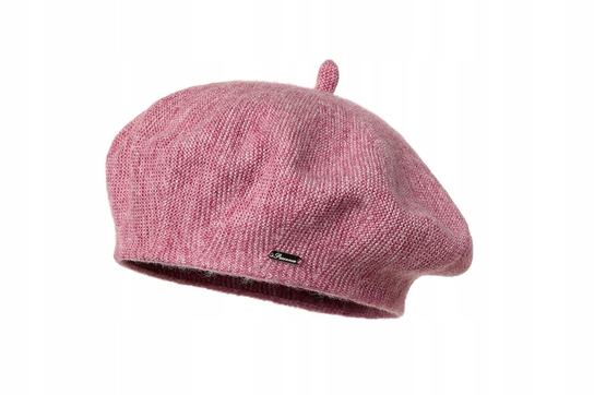 Beret damski MICHELE Jasny róż Pawonex
