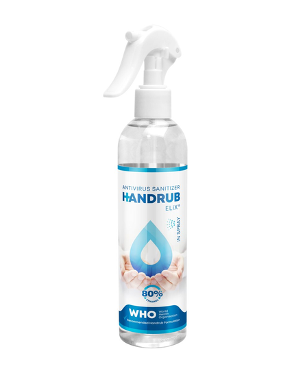 Bezzapachowy Spray do Dezynfekcji Rąk - HANDRUB Elix 300 ml Inna marka