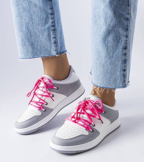 Białe retro sneakersy Shari-37 Inna marka