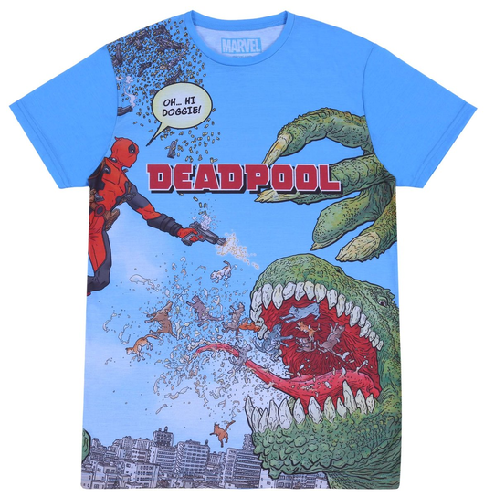Błękitna koszulka Deadpool MARVEL L Marvel