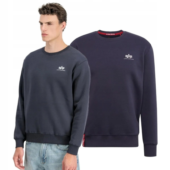 Bluza Alpha Industries Small Logo Basic 188307 02 - Navy S [Bluza Alpha Inna marka