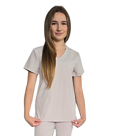 Bluza medyczna jasny beż basic premium roz. L M&C