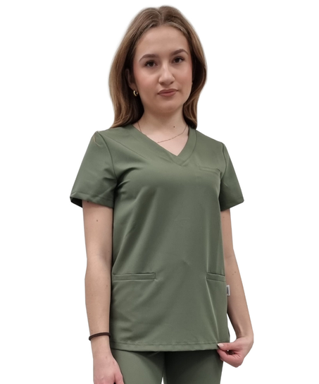 Bluza medyczna oliwka basic premium roz. L M&C