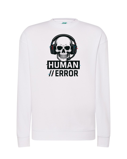 Bluza UNI - Human Error - S - biała DEYORA