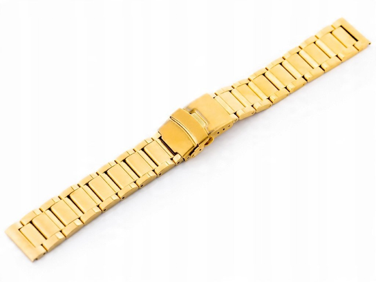 Bransoleta Pacific Model 10 solid - złota 20mm Inna marka