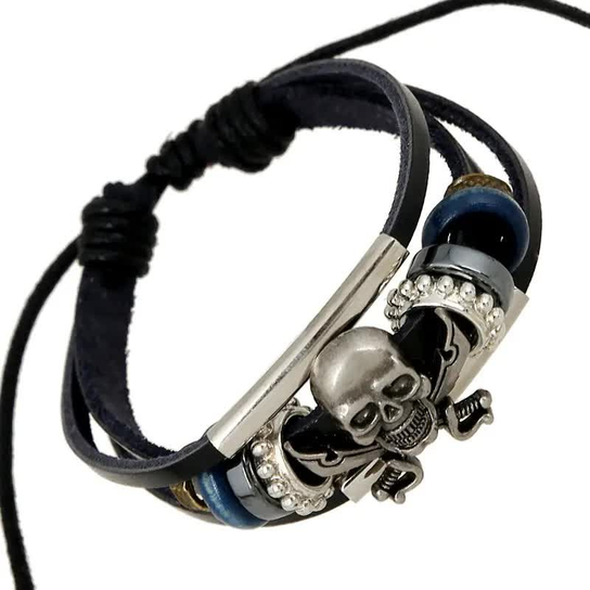 Bransoletka Boho - Skull Czarna Inna marka