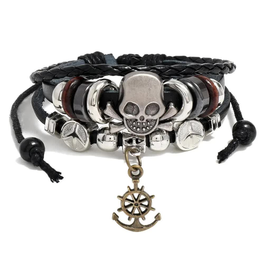 Bransoletka Boho - Skull Czarna Inna marka
