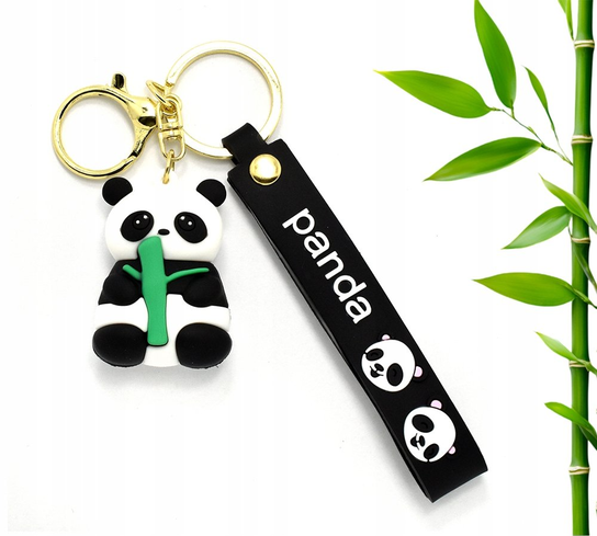 Breloczek Do Kluczy Panda Small Black Inna marka