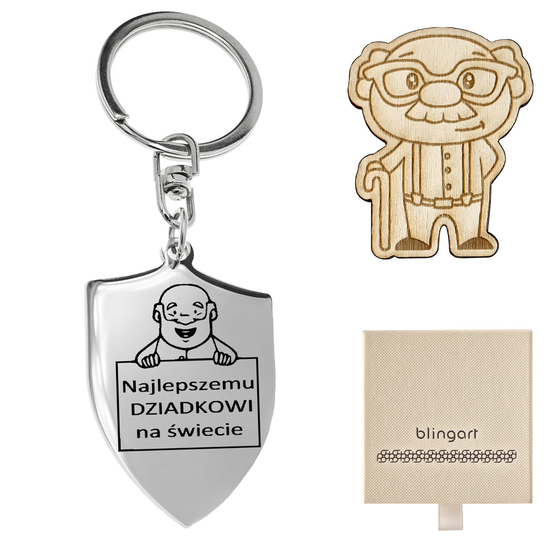 Brelok do kluczy tarcza herb duży Blingart