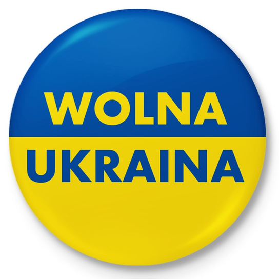 Button przypinka Wolna Ukraina Viktoriia