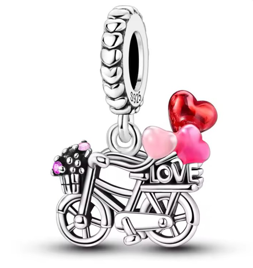Charms Rower Love Serca Do Bransoletki ByLily
