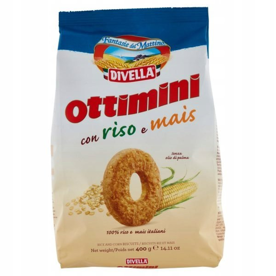 Ciastka Ottimini Riso e Mais 400g - Divella Divella