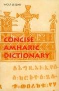 Concise Amharic Dictionary Leslau Wolf