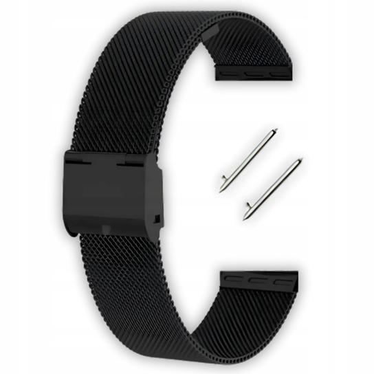 Czarna bransoleta mesh 22mm Inna marka