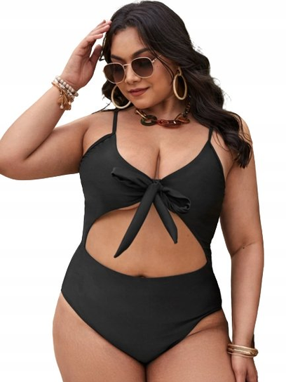 DAMSKI JEDNOCZĘŚCIOWY STRÓJ PLUS SIZE BASIC 44 VUF Inna marka