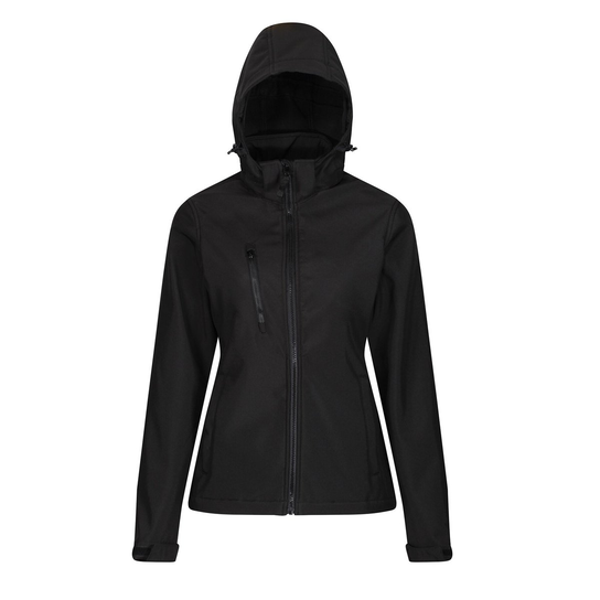 Damski Softshell Z Kapturem Venturer (46 / Czarny) REGATTA
