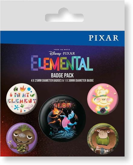 ELEMENTAL przypinki zestaw 1 + 4 Pyramid Posters