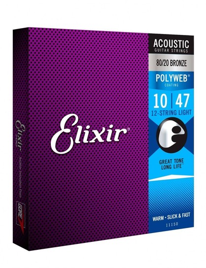 Elixir 11150 Polyweb Bronze 12-String Light 10-47 Elixir