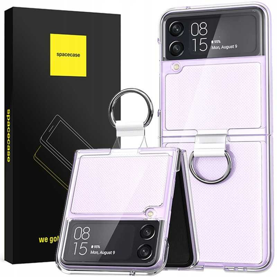 ETUI CASE DO GALAXY Z FLIP 4 SPACECASE CLEAR RING Spacecase