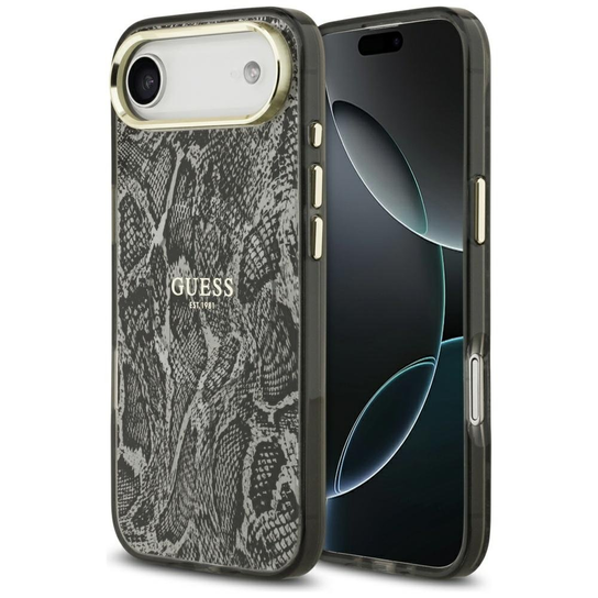 Etui Guess Python Pattern MagSafe do iPhone Air czarny GUESS