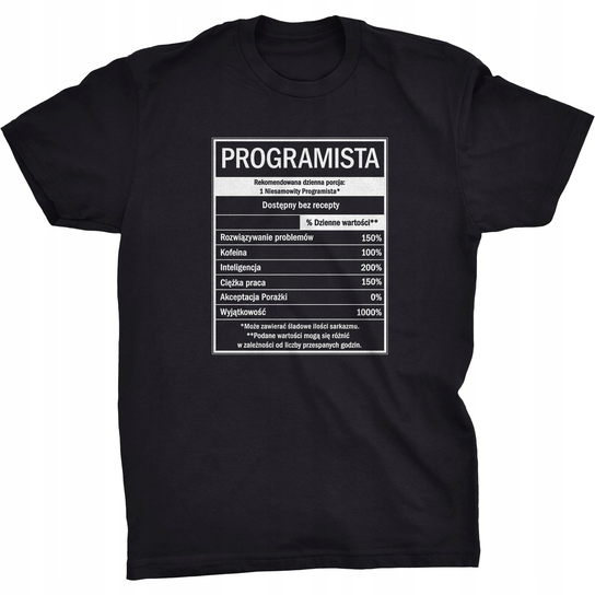 Etykieta GDA Programista Koszulka Dla Programisty GILDAN