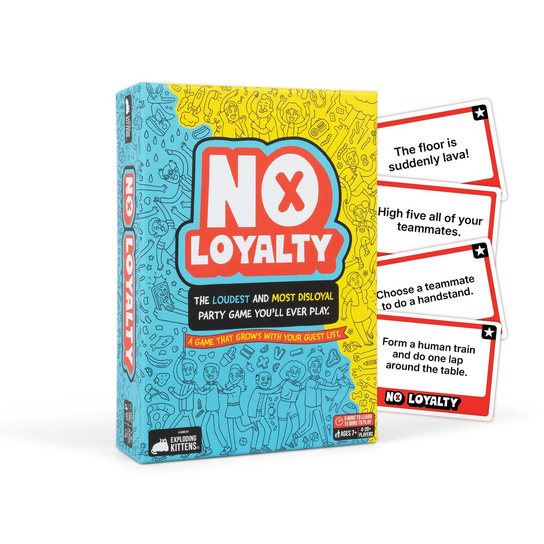 Exploding Kittens No Loyalty – Win Challenges, Switch Teams, Repeat – Chaotic Party Game for Large Groups, and Holidays – 4–20 Players Ages 7+ – Perfect for Christmas, Thanksgiving, Stocking Stuffers Exploding Kittens
