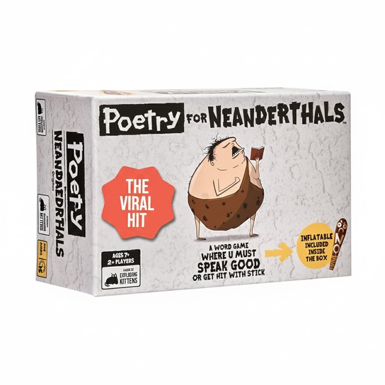 Exploding Kittens - POETRY-CORE-1 Poetry for Neanderthals gra karciana od Exploding Kittens - – Competitive Word-guessing Card Game – Family-Friendly Party Games – Card Games for Adults, Exploding Kittens