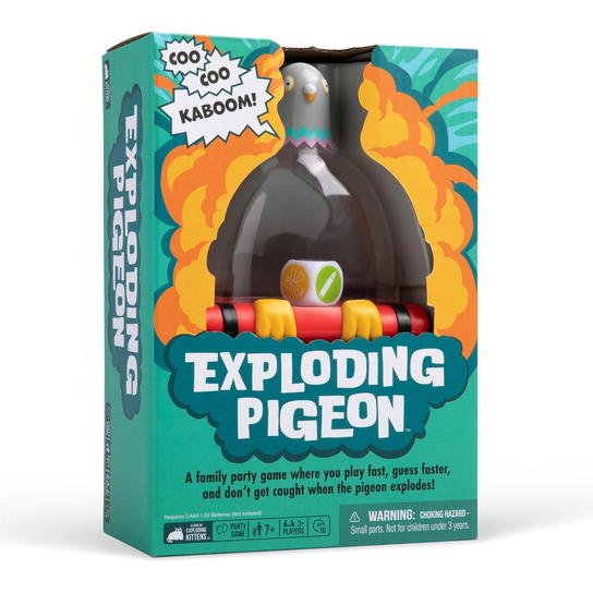 Exploding Kittens Presents Exploding Pigeon – Hilarious Fast-Paced Party Game for Families, Kids, Teens & Adults – Ages 7+ – 3+ Players – Perfect for Game Night Exploding Kittens