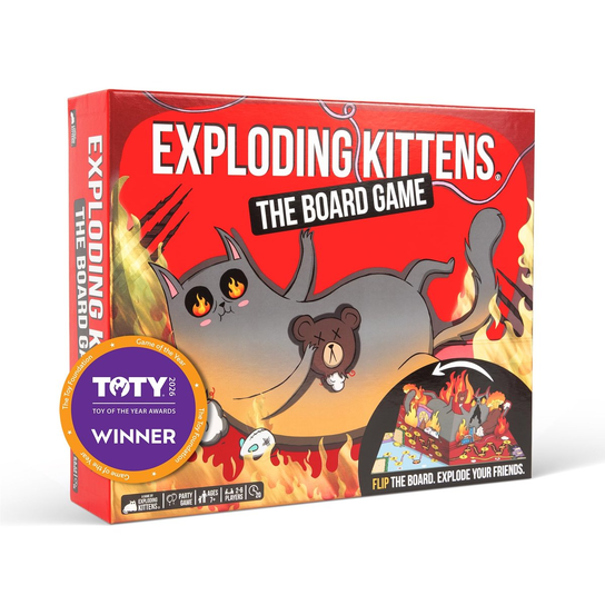 Exploding Kittens: The Board Game - The Action Packed Party Game to Celebrate Exploding Kittens' 10th Birthday - 2-6 Players Aged 7+ - Great For Adults, Teens, Collectors, Kids Exploding Kittens
