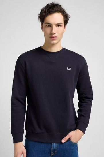 felpa uomo lee 112121794 patch crew midnight navy Inna marka