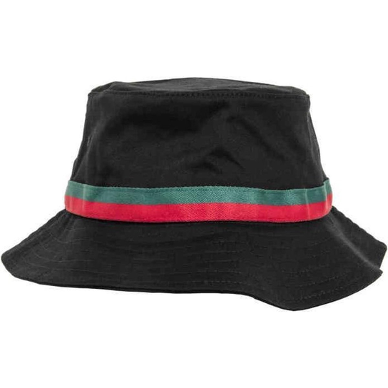 Flexfit Stripe Bucket Hat (OS / Czarny) FlexFit
