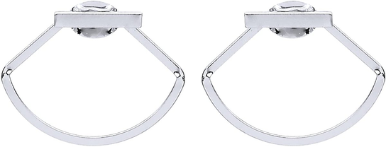 Front Row Silver Colour Loop Stud Earrings brak informacji