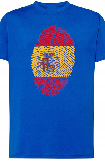 Hiszpania Odcisk Palca T-shirt Męski R.M Inna marka