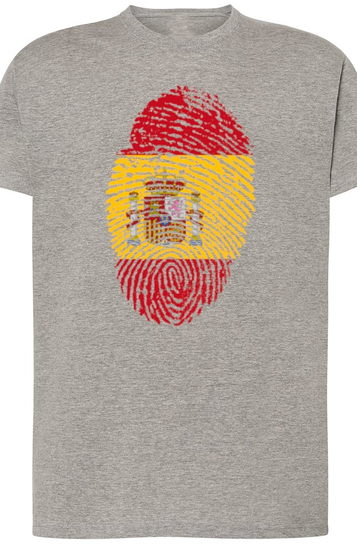 Hiszpania Odcisk Palca T-shirt Męski R.M Inna marka